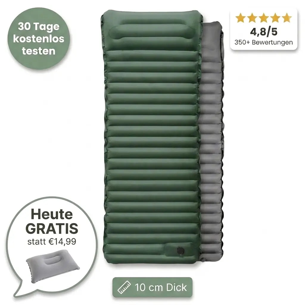 Luftmatratze – Nie wieder Rückenschmerzen beim Camping.